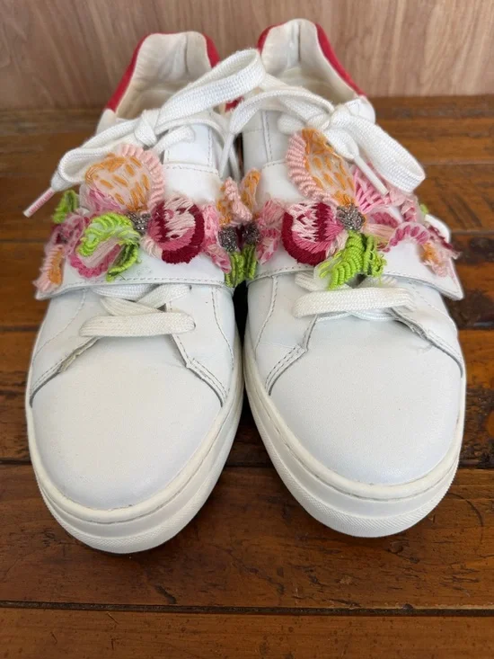 Sam Edelman Wendy Floral Embroidery Platform Sneaker - Picture 3 of 13